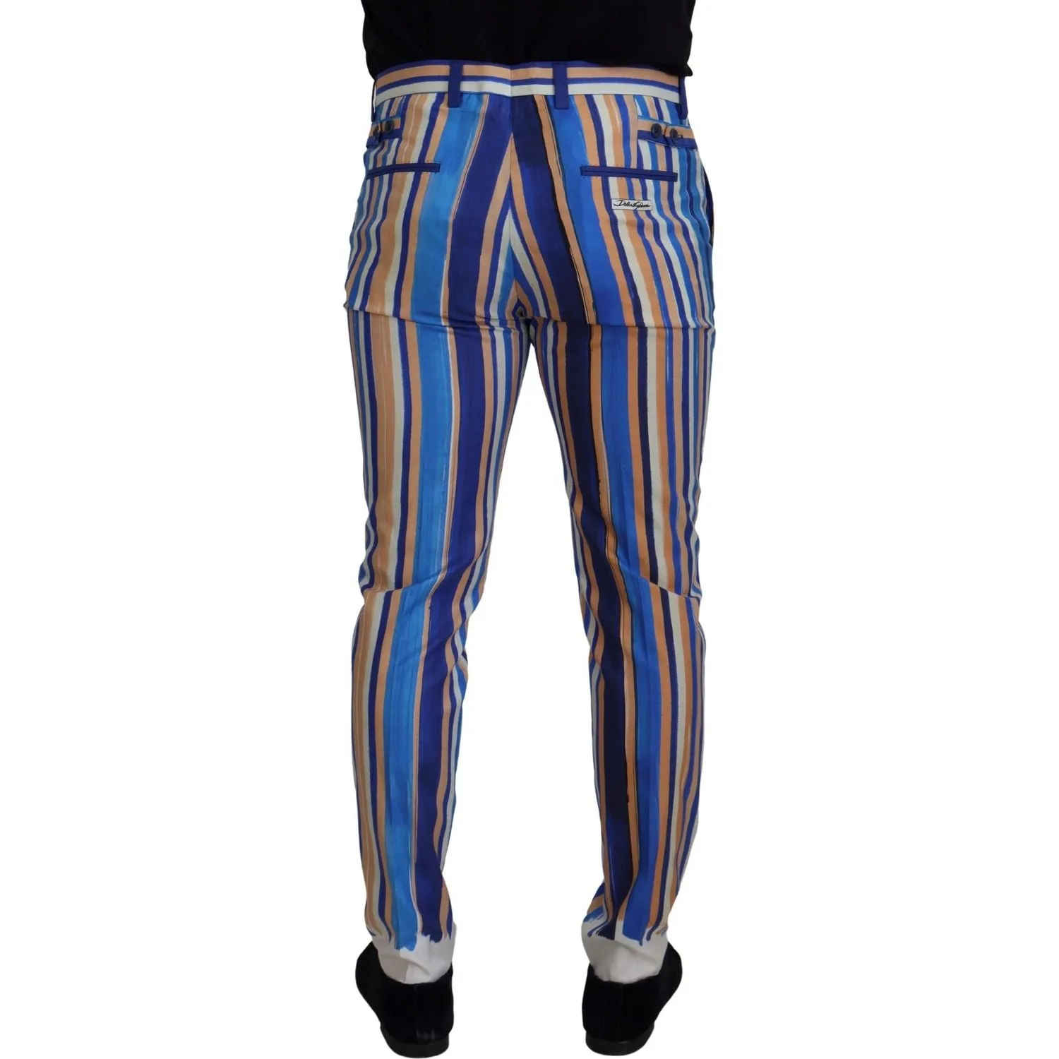 Dolce & Gabbana Sleek Striped Slim Fit Chinos