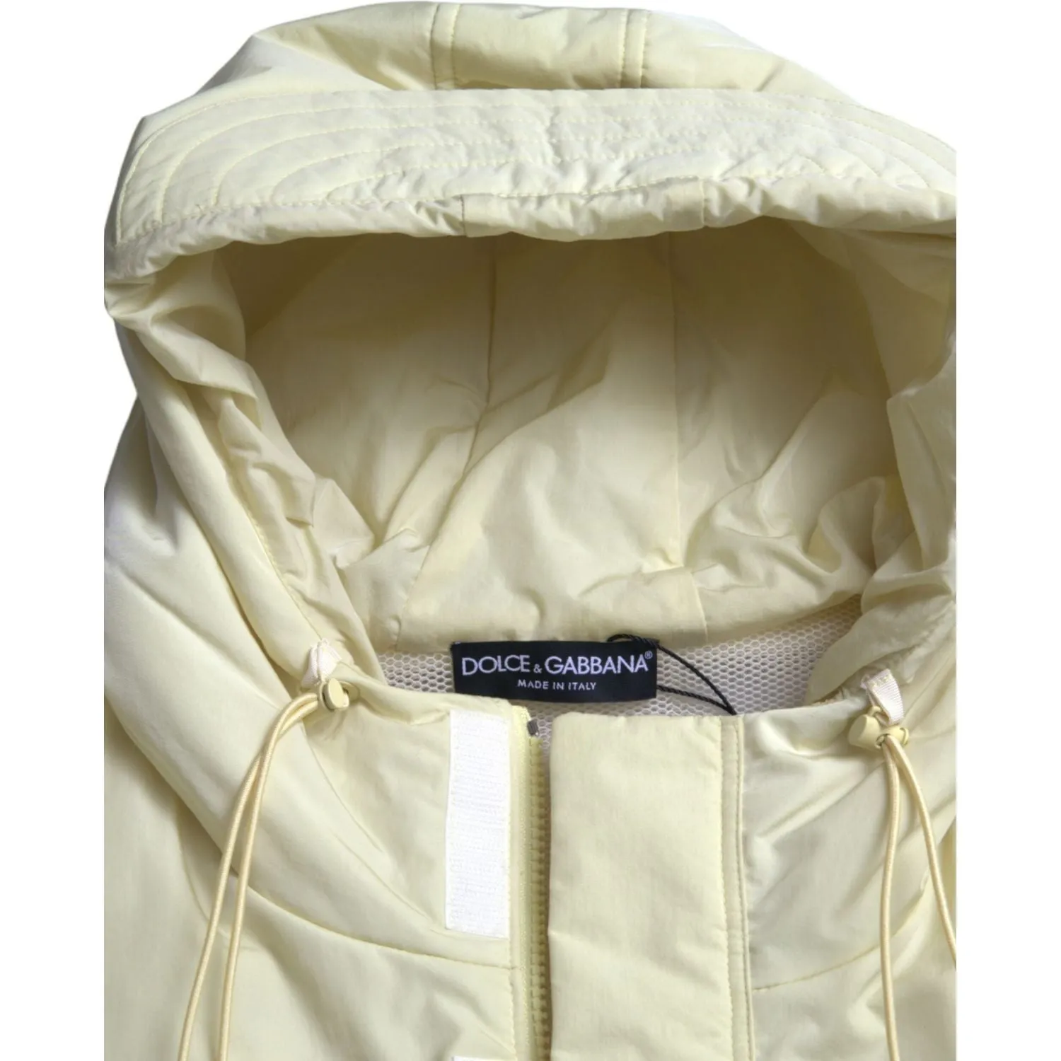 Dolce & Gabbana Sunshine Yellow Hooded Vest Jacket