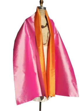 Double Sided Evening Shawl Candy Pink Tangerine