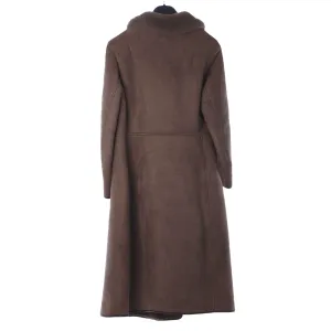 D.T. Bayliss & Son Real Sheepskin Long Sleeved Coffee Coloured Coat UK Size 12