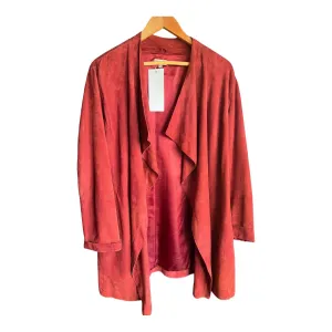 East Suede Burgundy Long Sleeved Coat UK Size 12