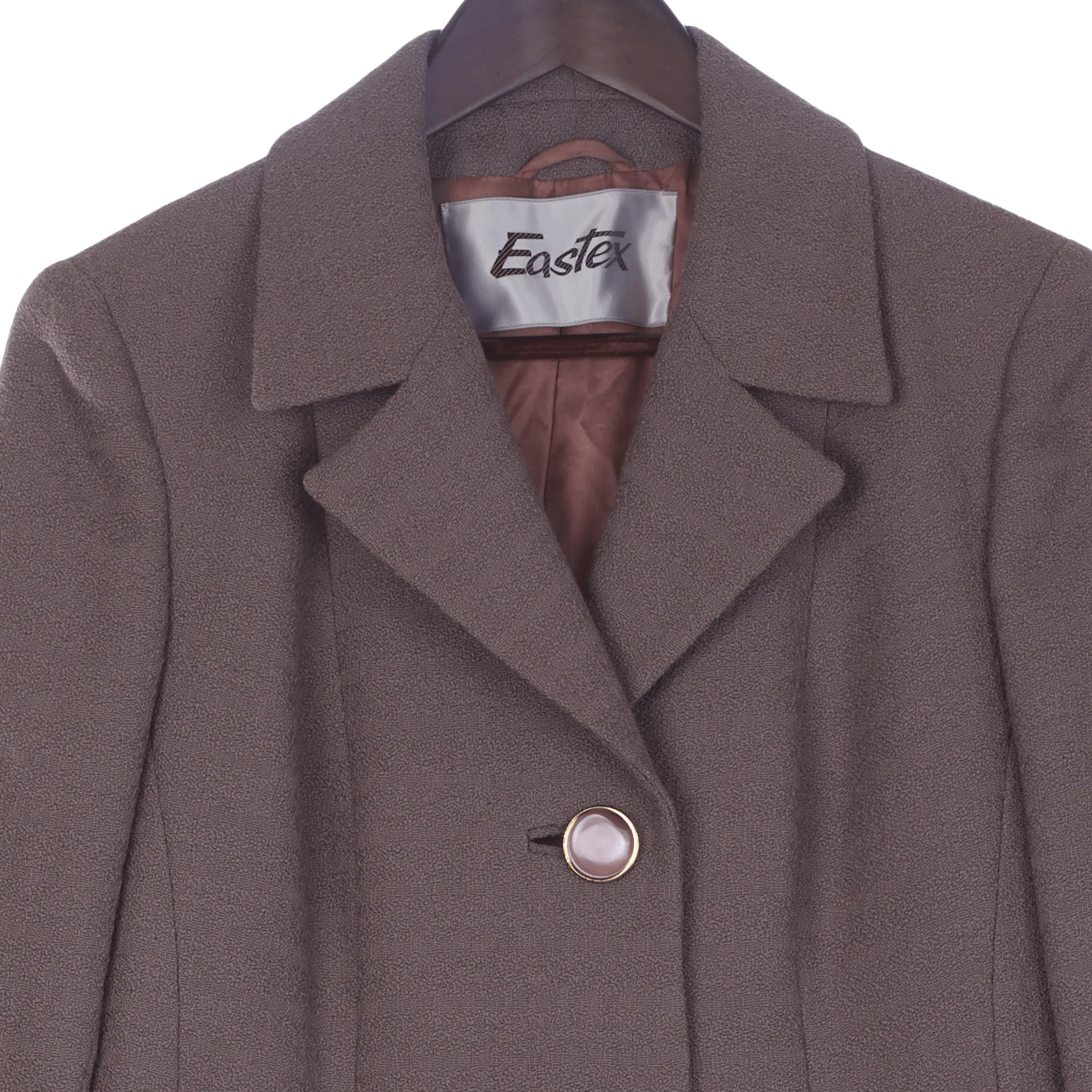 Eastex Wool Light Brown long Sleeved Coat UK Size 12