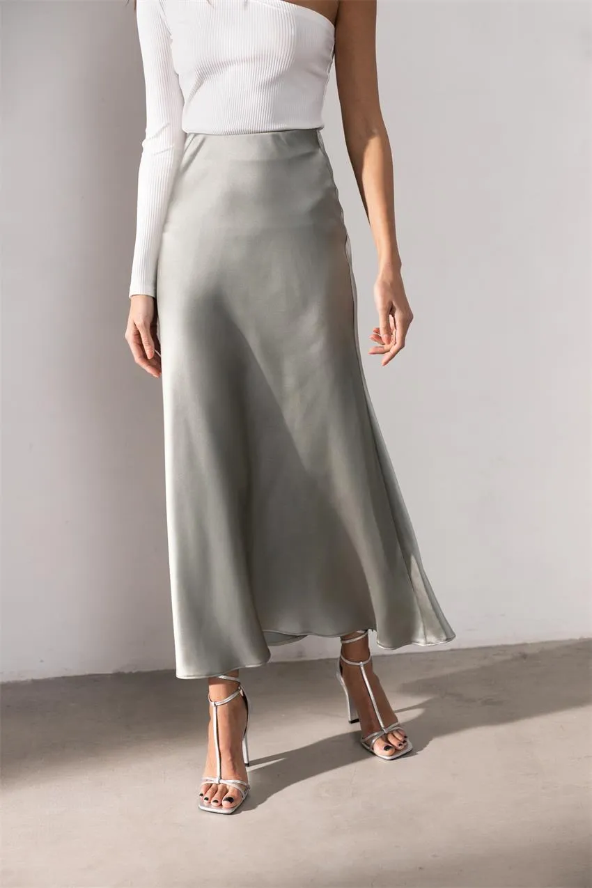 Elegant Satin Skirt  - Culture Heaven Special