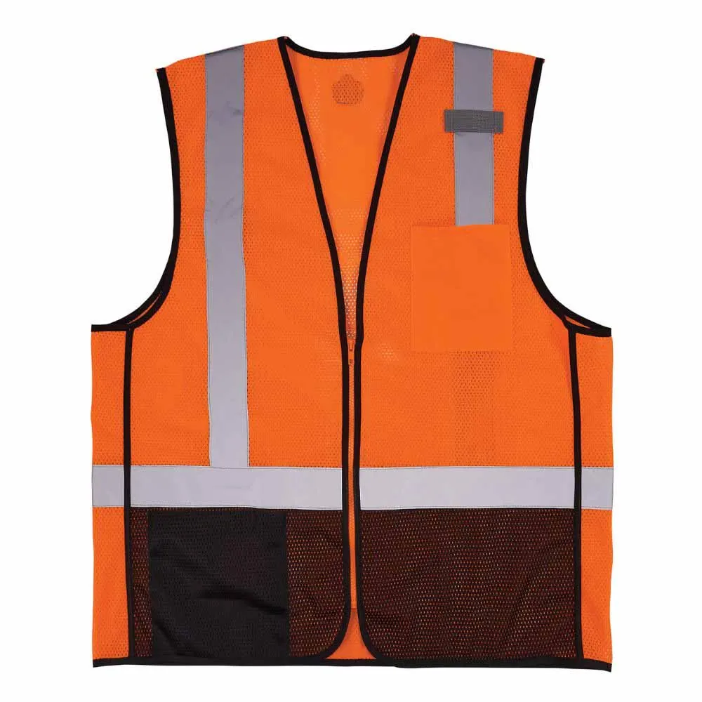 Ergodyne 23025 8210ZBK L/XL Orange Hi Vis Safety Vest