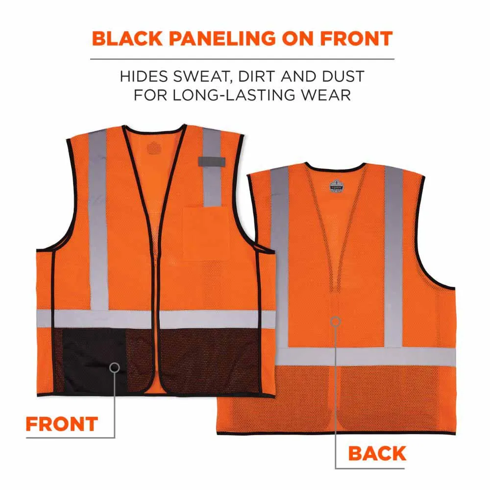 Ergodyne 23025 8210ZBK L/XL Orange Hi Vis Safety Vest