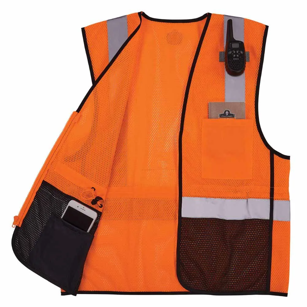 Ergodyne 23025 8210ZBK L/XL Orange Hi Vis Safety Vest