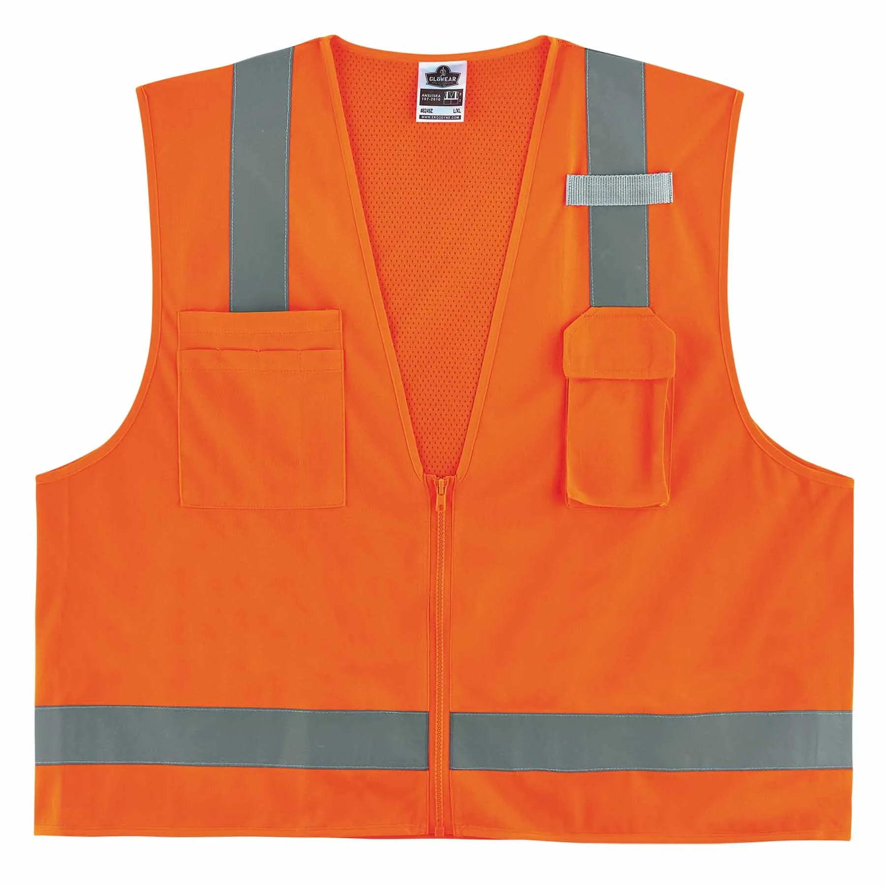 Ergodyne 24513 8249Z-S M Orange Class 2 Economy Surveyors Vest - Single Size