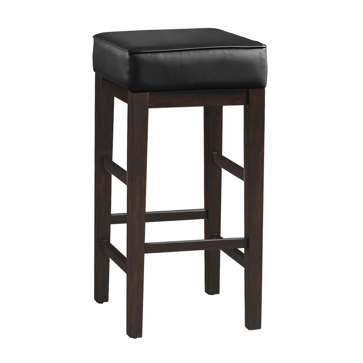 Espresso Wood Pub Height Stool - Set of 2