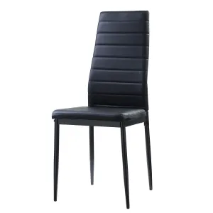 Florian Collection Black Dining Chair - Set of 2