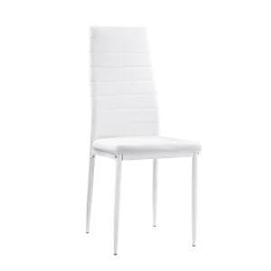 Florian Collection White Dining Chair - Set of 2