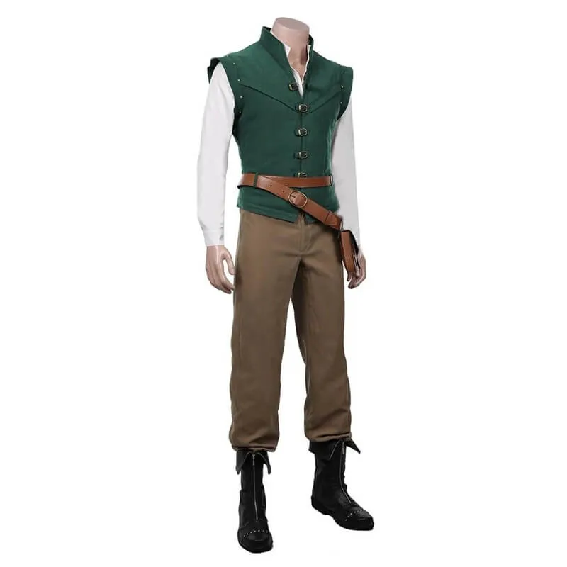 Flynn Rider Tangled Prince Costume Flynn Vest Halloween Carnival Suit BEcostume