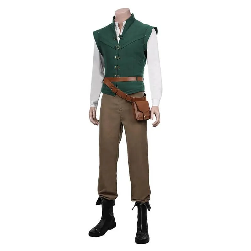 Flynn Rider Tangled Prince Costume Flynn Vest Halloween Carnival Suit BEcostume