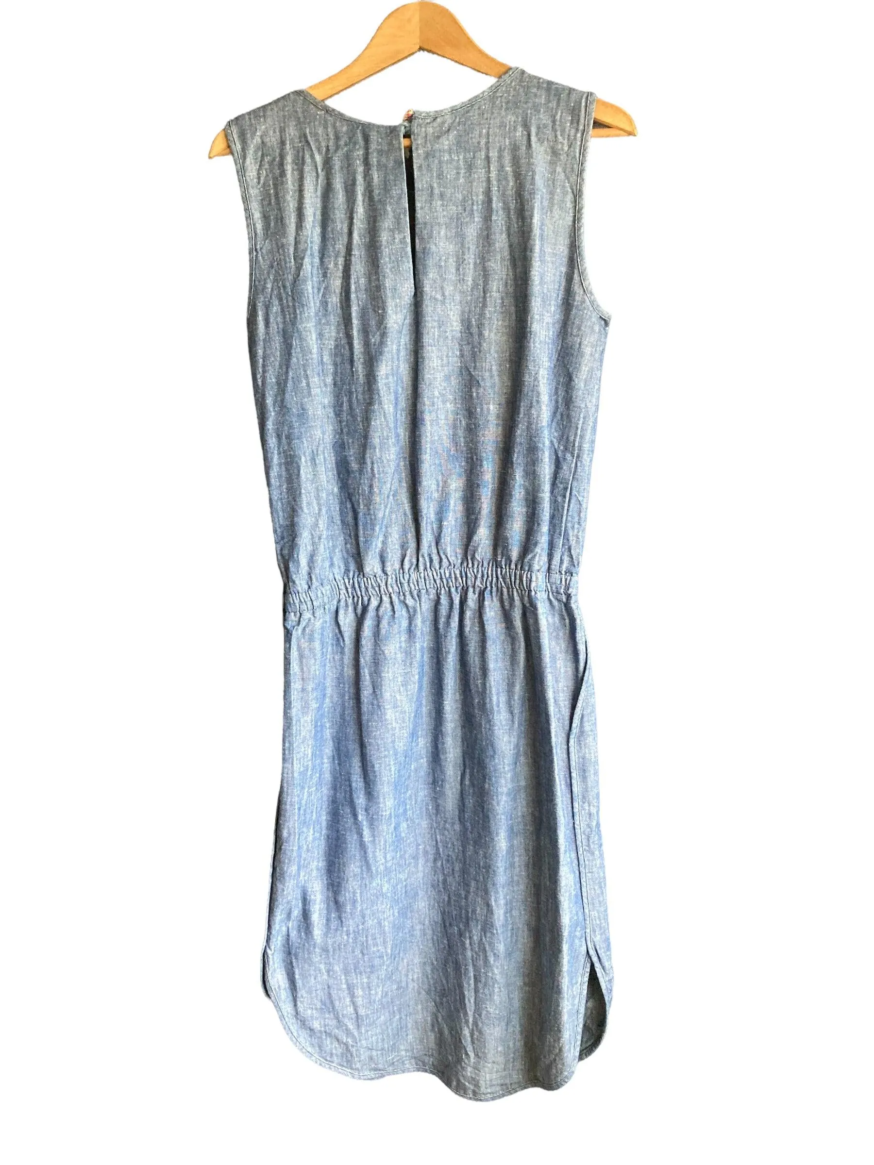 Folk Cotton Denim Sleeveless Dress Size 3 UK Size Medium