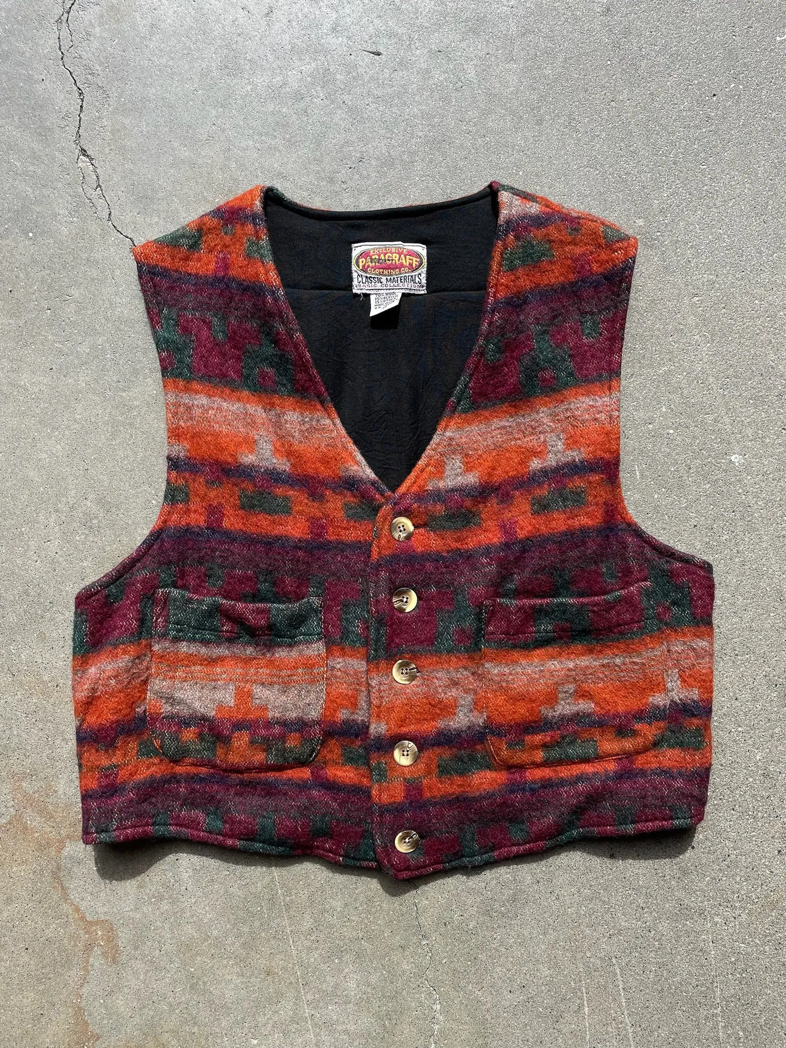 Geometric Wool Vest—[M]