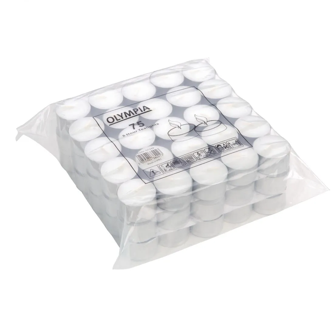 GF449 Olympia 8 Hour Tealights (Pack of 75)