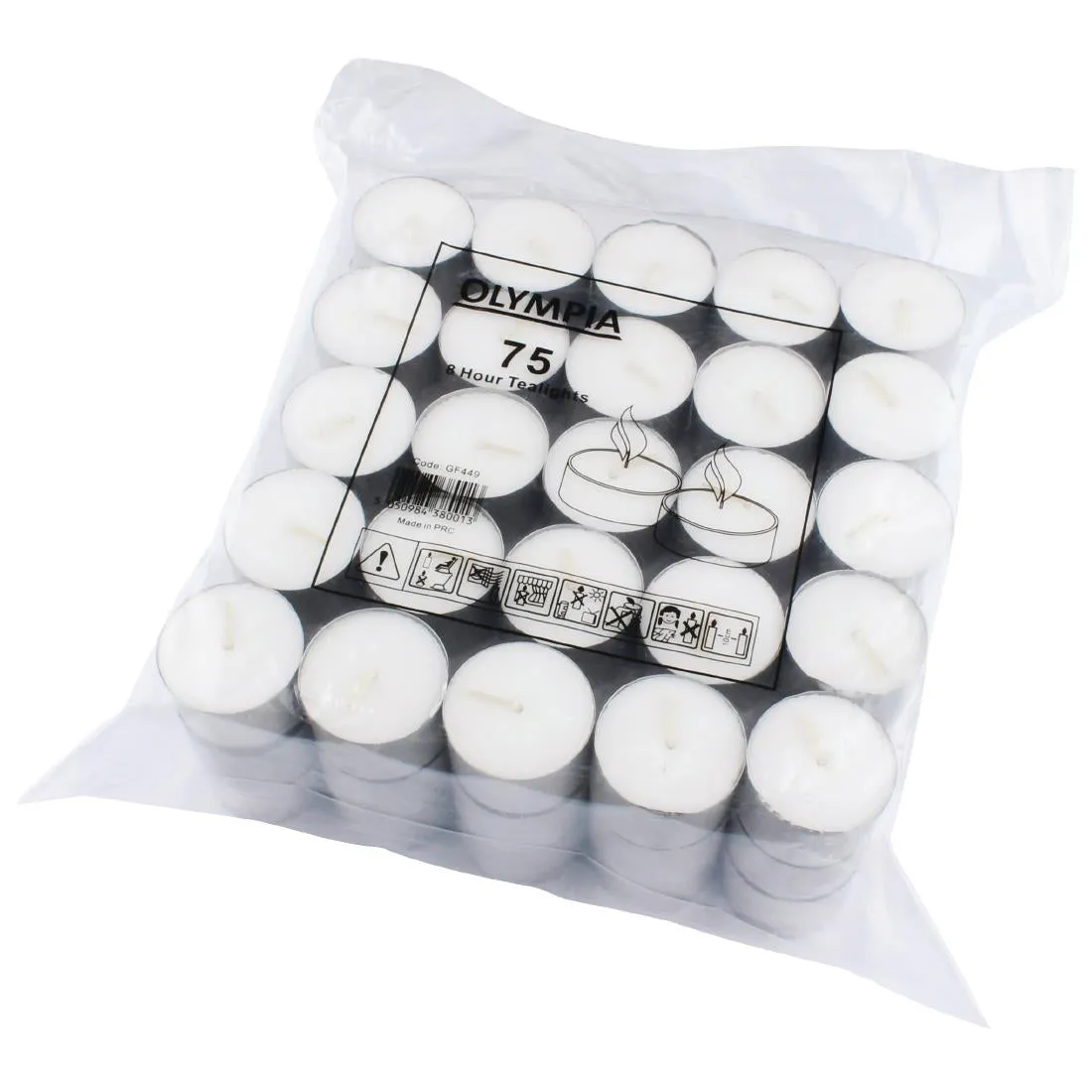 GF449 Olympia 8 Hour Tealights (Pack of 75)