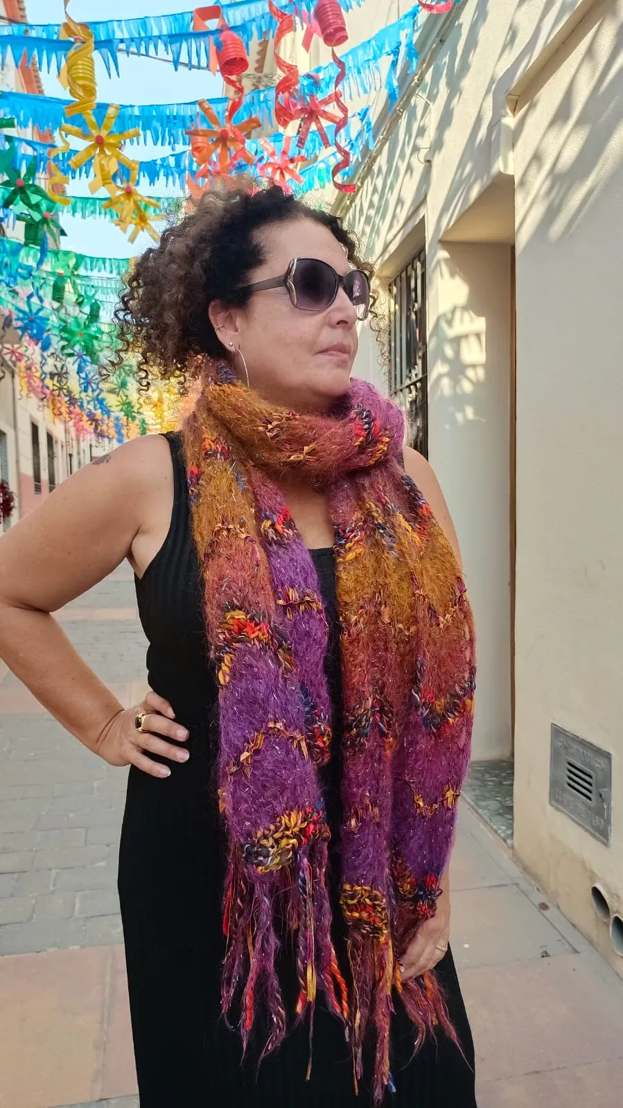 Glittery Autumn Shawl / Scarf