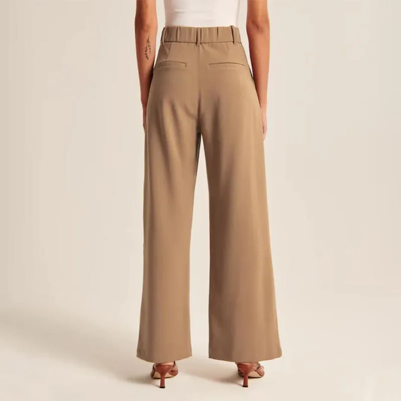 High Waist Tailored Wide Leg Pants