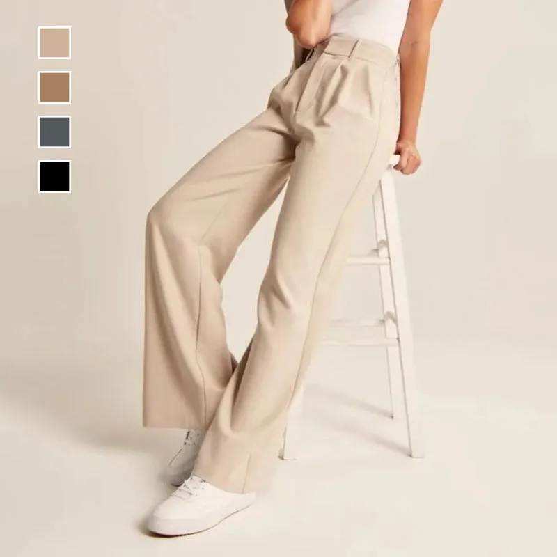 High Waist Tailored Wide Leg Pants