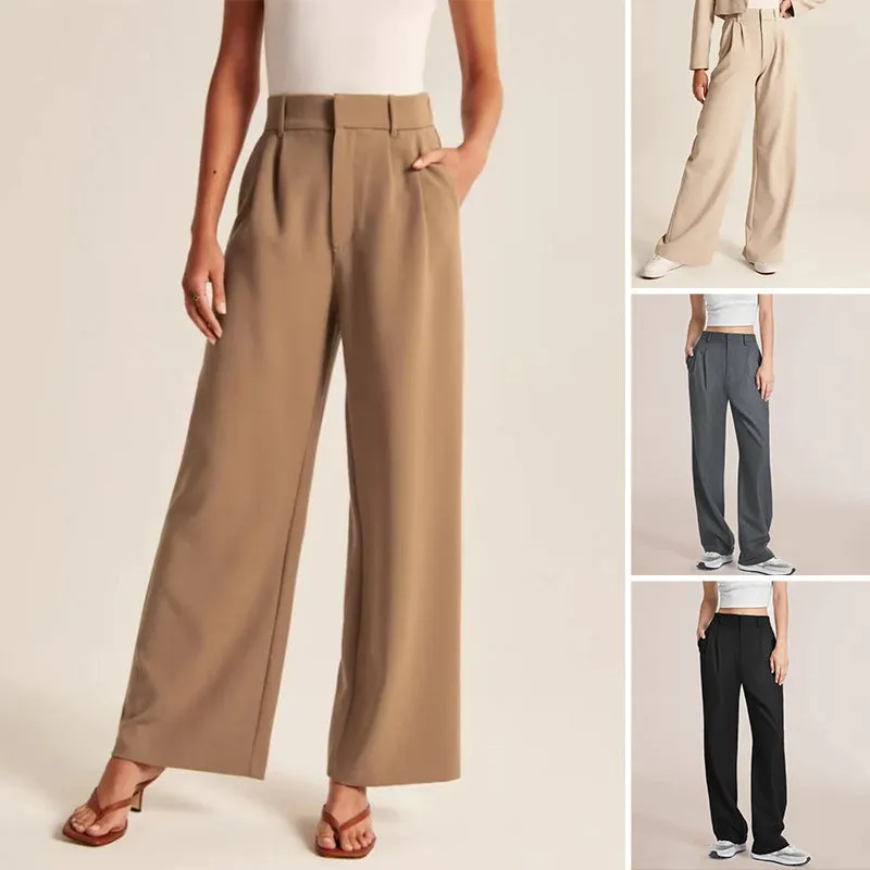 High Waist Tailored Wide Leg Pants