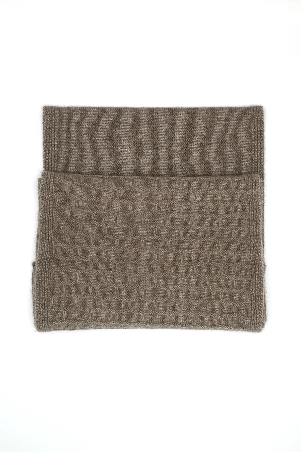 Honeycomb Print Cashmere Scarf