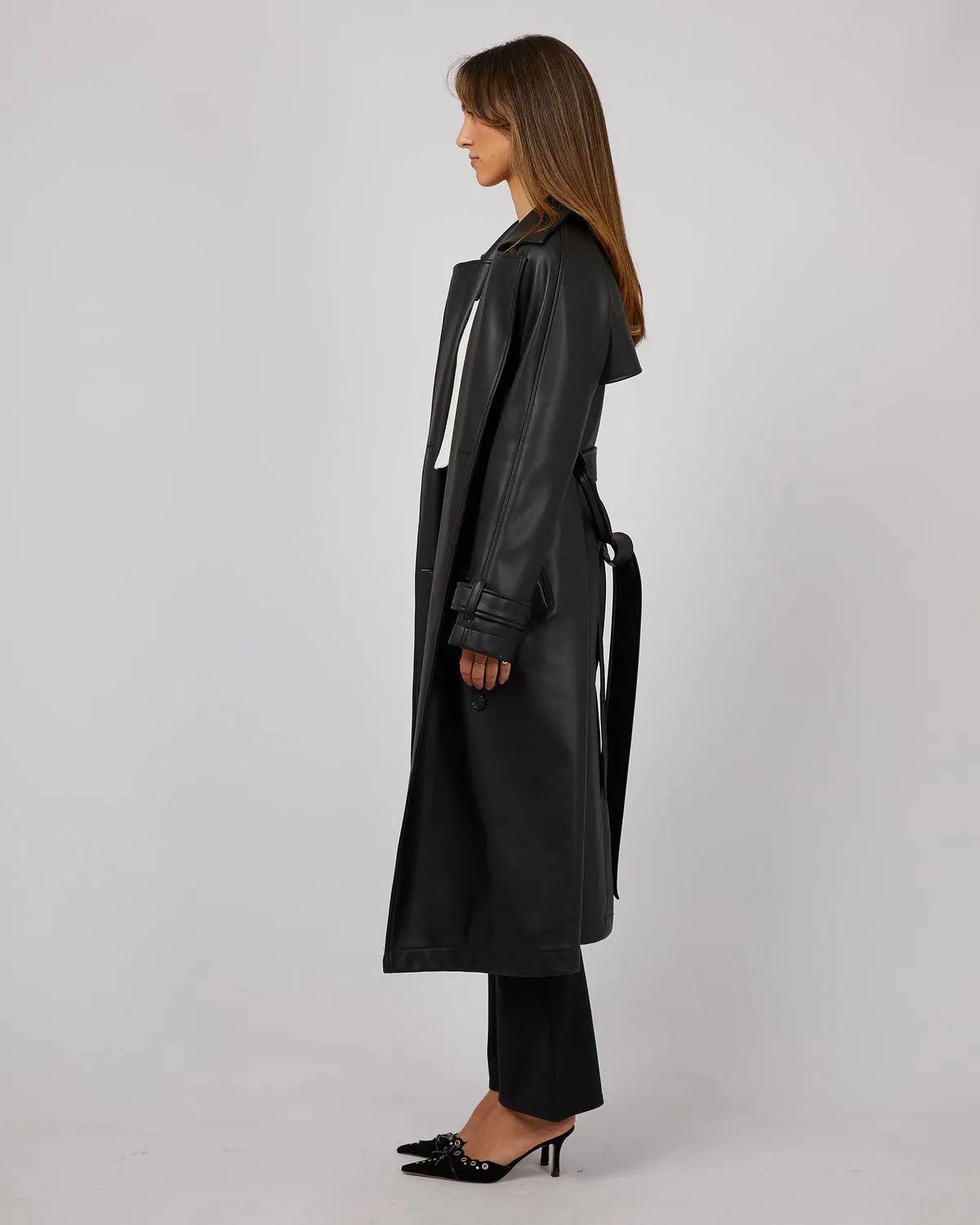 Jorge Mckenzie Trench Coat Black