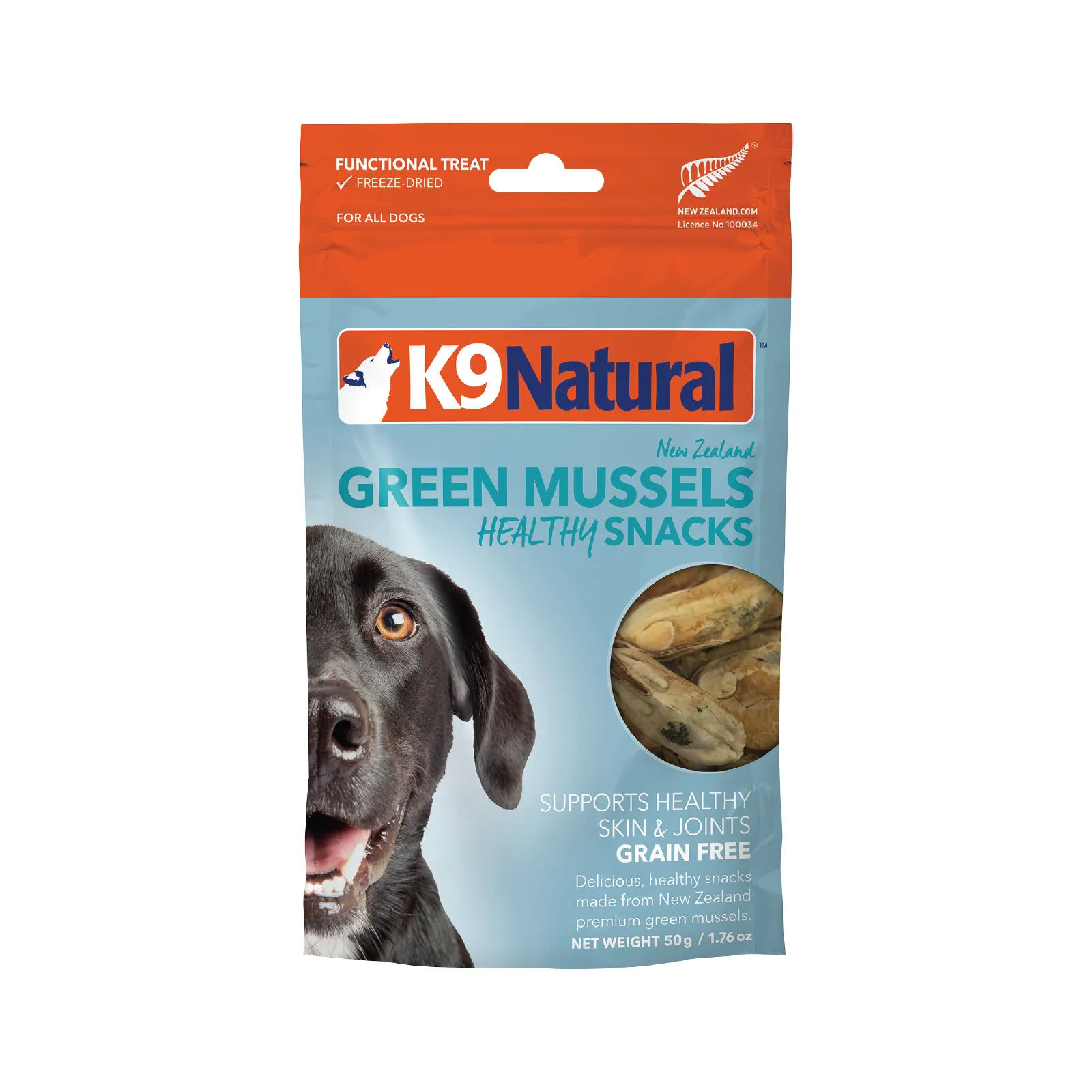 K9 Natural Grain Free Freeze Dried Dog Treats New Zealand Green Lipped Mussel Bites 50g