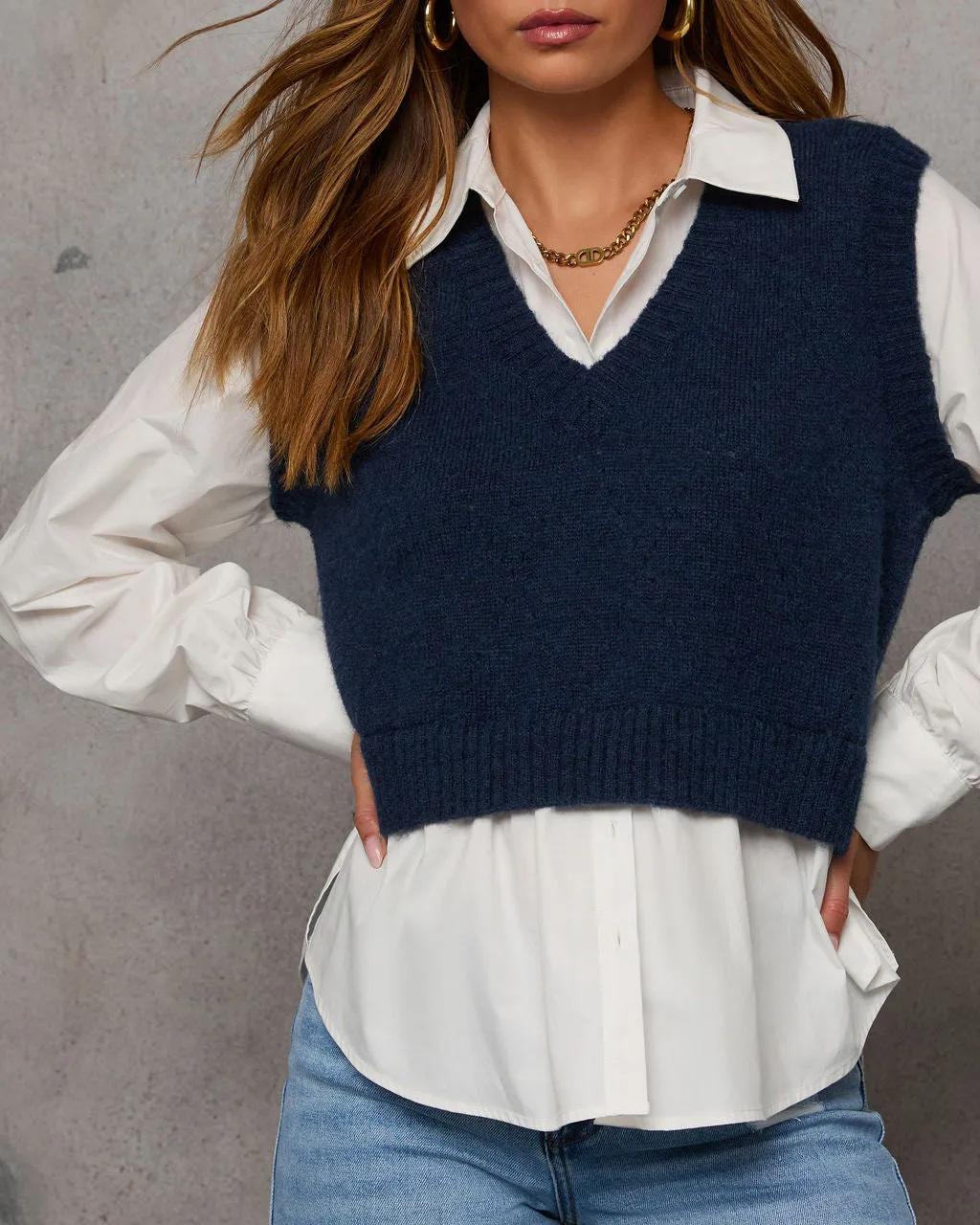 Keep It Classic Twofer Layered Sweater Vest