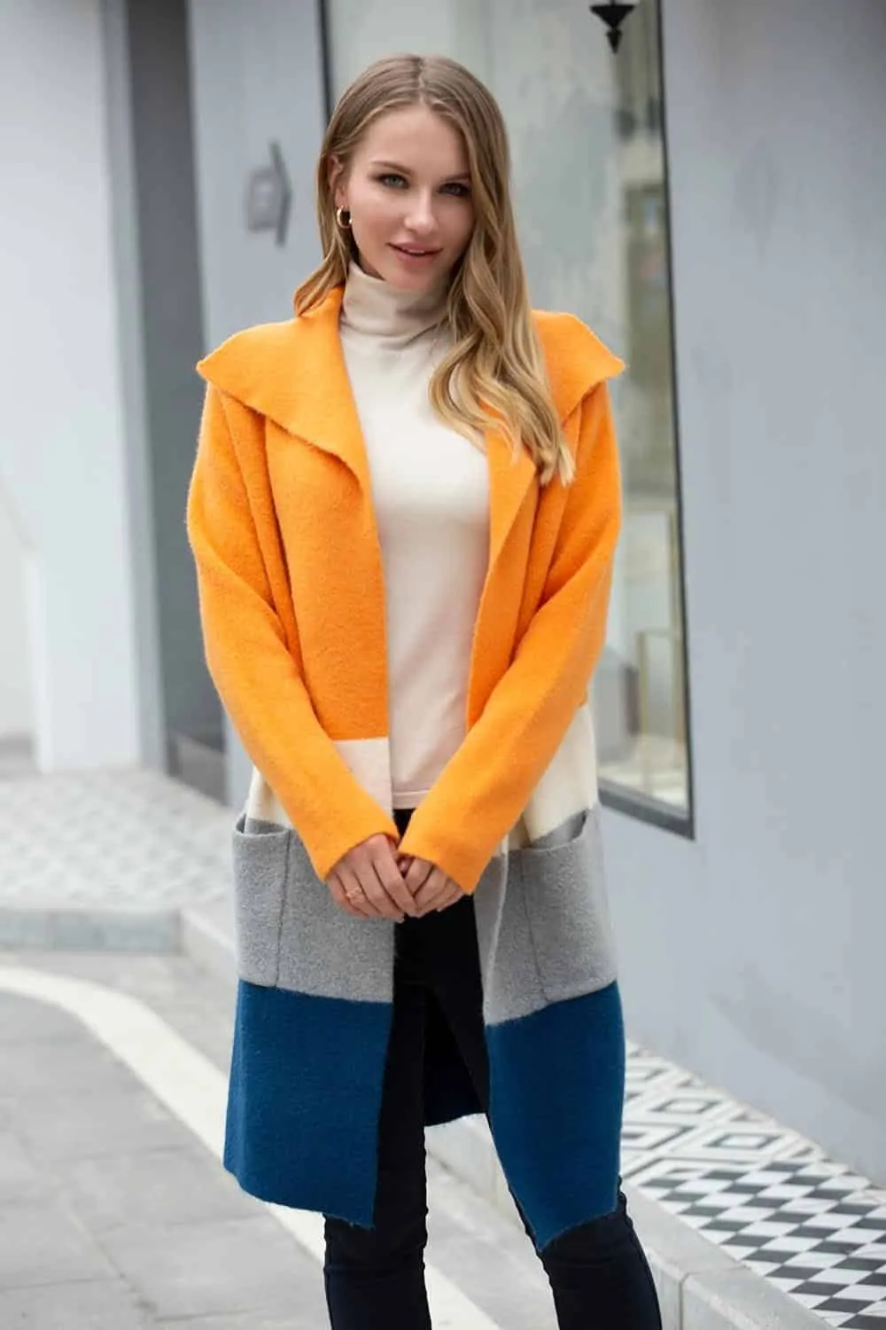 Knitted Luv Orange Coat