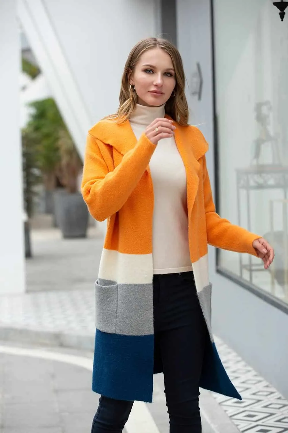 Knitted Luv Orange Coat