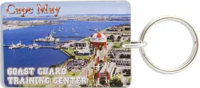 KRCM02 Key Ring Thick Lucite Cape May Coast Guard