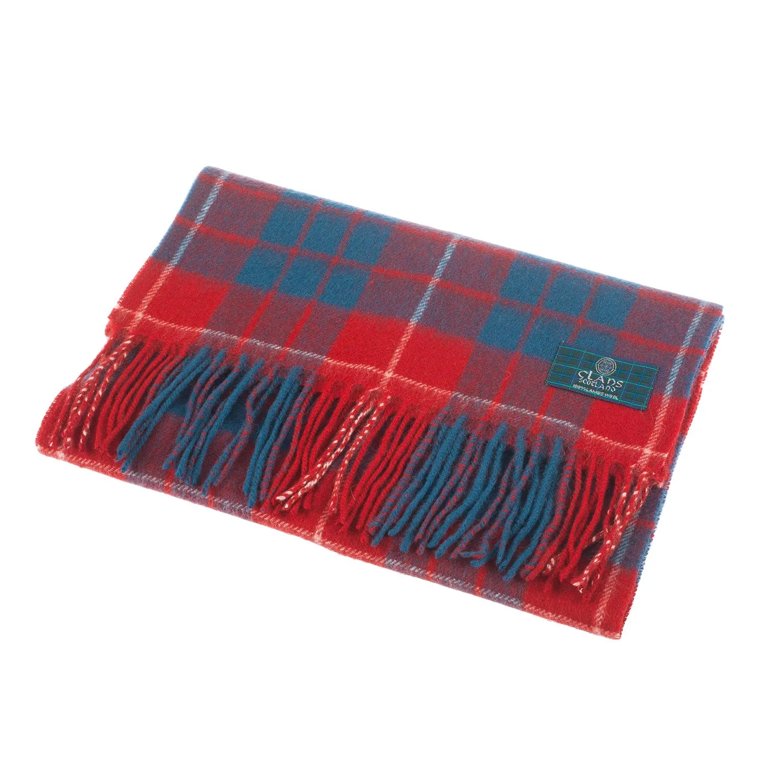 Lambswool Scottish Tartan Clan Scarf  Hamilton Red