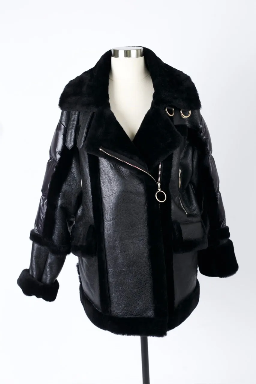 Leather Shearling Coat