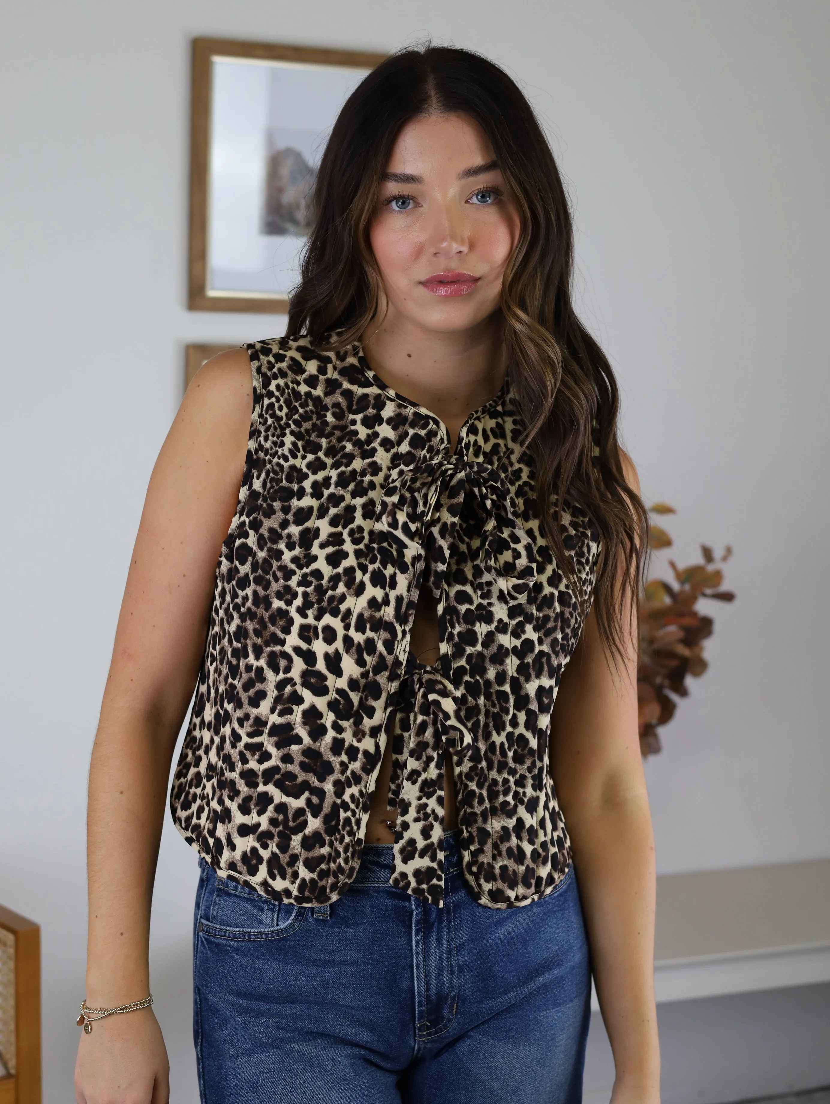 Let's Go Leopard Vest