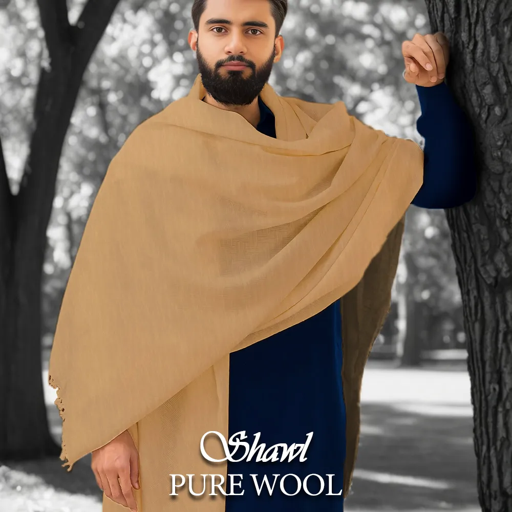 Libas-e-Andalus Pure Wool Shawl (Skin)