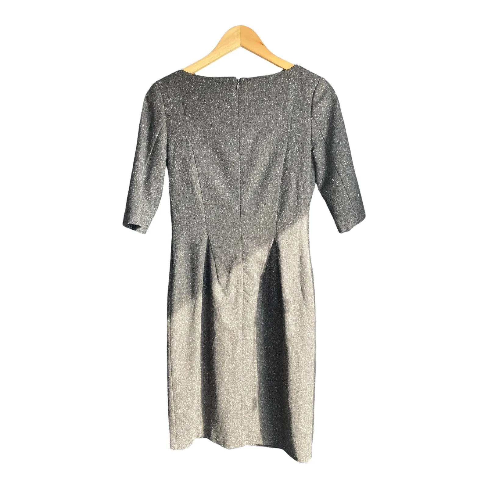 L.K.Bennett Wool Grey 3/4 Sleeved Dress UK Size 12