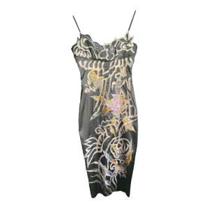 Mandalay Black Embroidered Strappy Dress UK Size 4