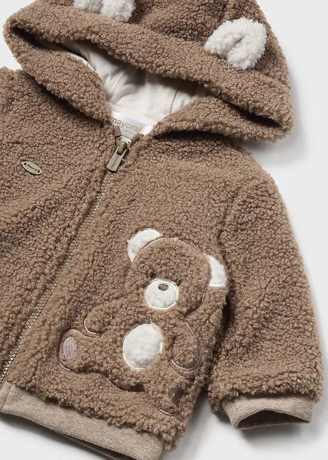 MAY Brown Hooded Bear Teddy Coat