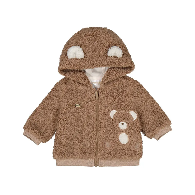 MAY Brown Hooded Bear Teddy Coat