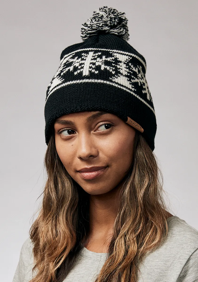 Meister Wool Pom Beanie - Black / White