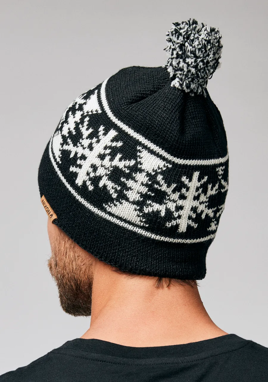 Meister Wool Pom Beanie - Black / White