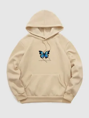 Men's butterfly letter print hoodie