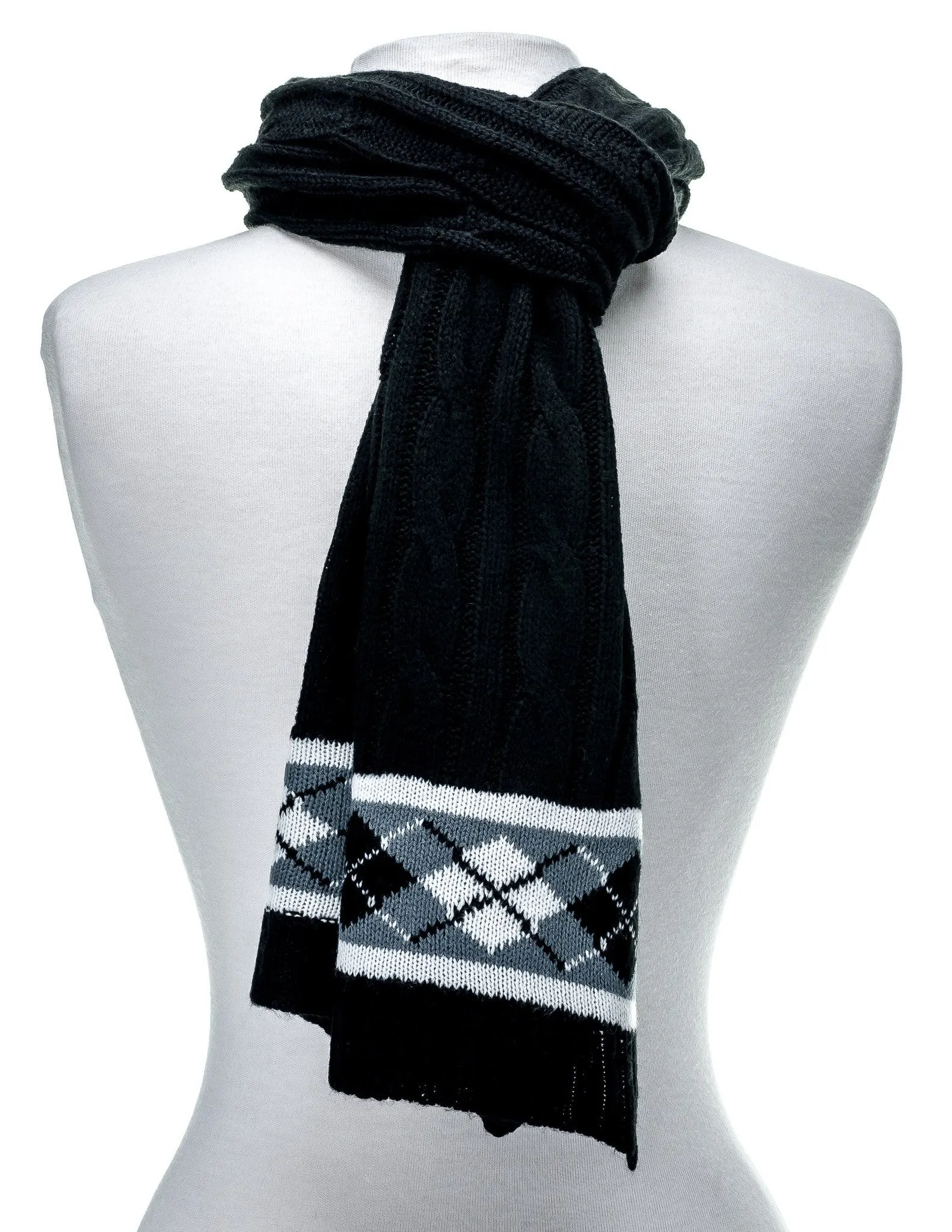 Men's Premium Cable Knit Winter Scarf