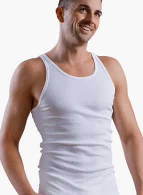 Men's Slim Fit Vest Ribbed 100% Cotton(Pack of 3) Gym Tank Muscle Athletic