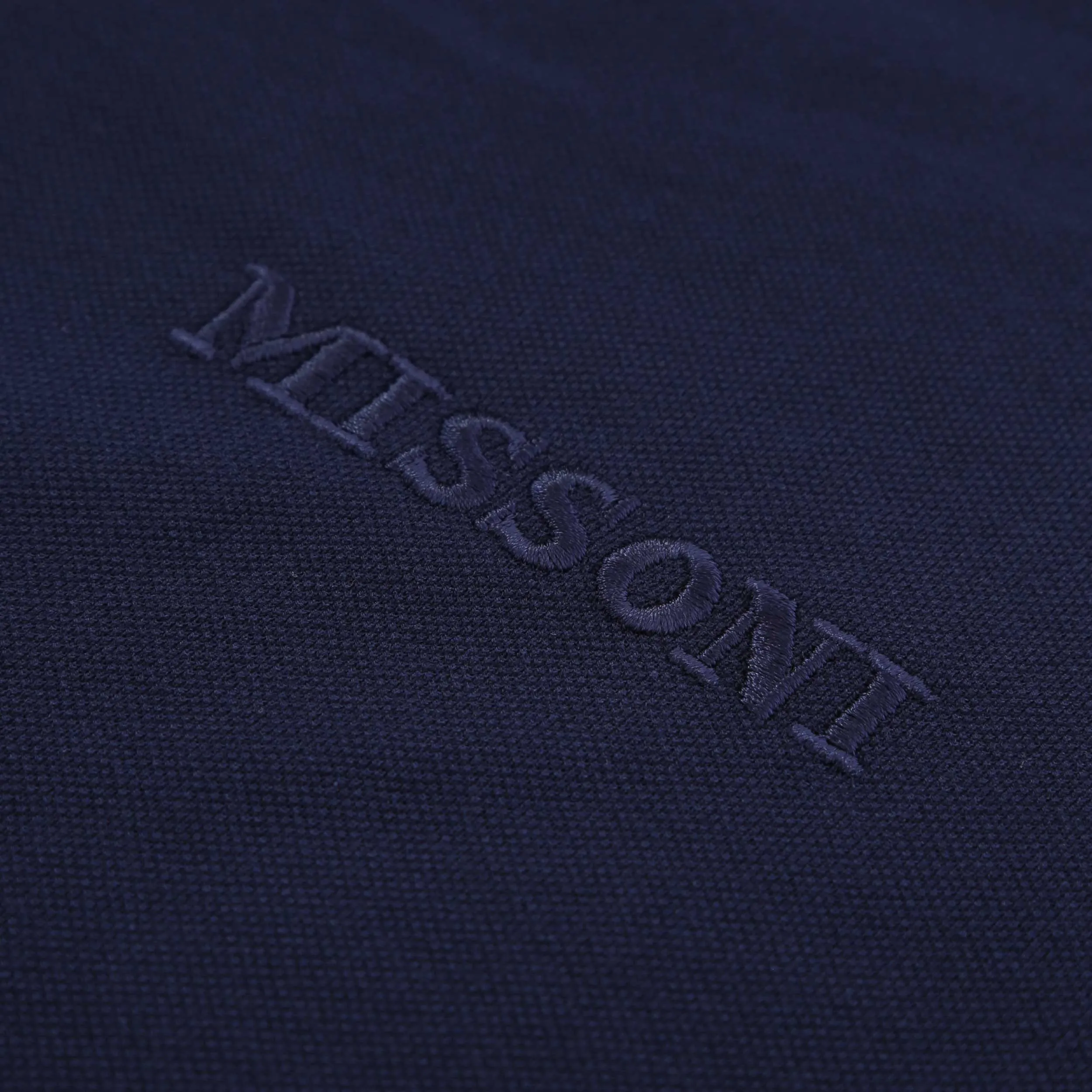 Missoni Red Stripe Collar Polo Shirt in Navy