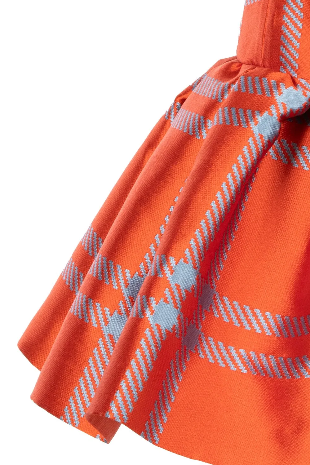 MMS Orange Plaid Taffeta Jumper Long