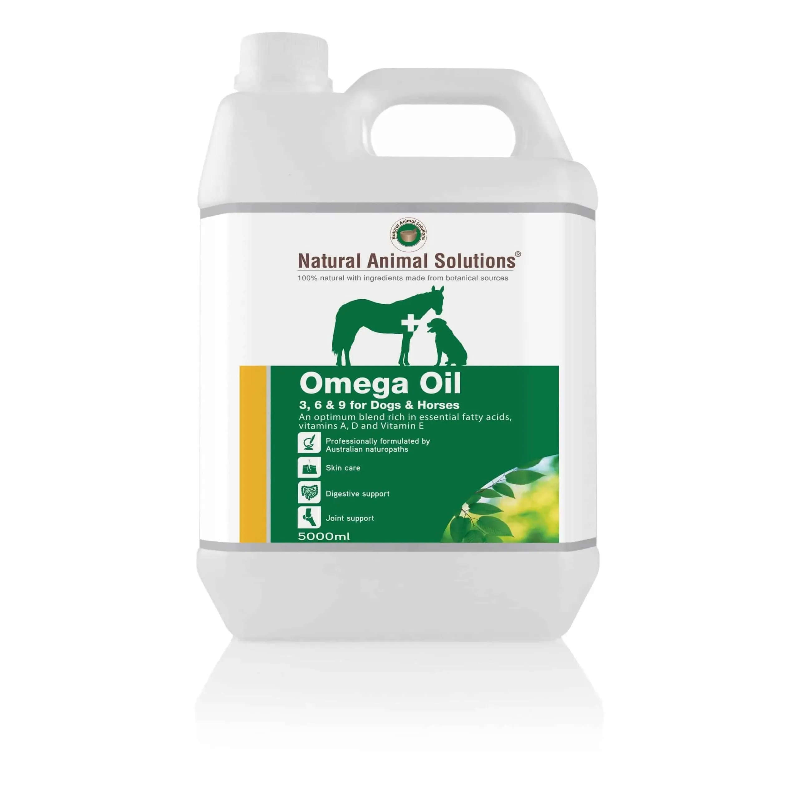 Natural Animal Solutions Omega Oil Supplement for Dogs and Horses 5L