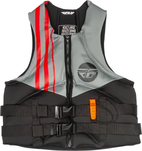 NEOPRENE FLOTATION VEST BLACK/GREY/RED 2X