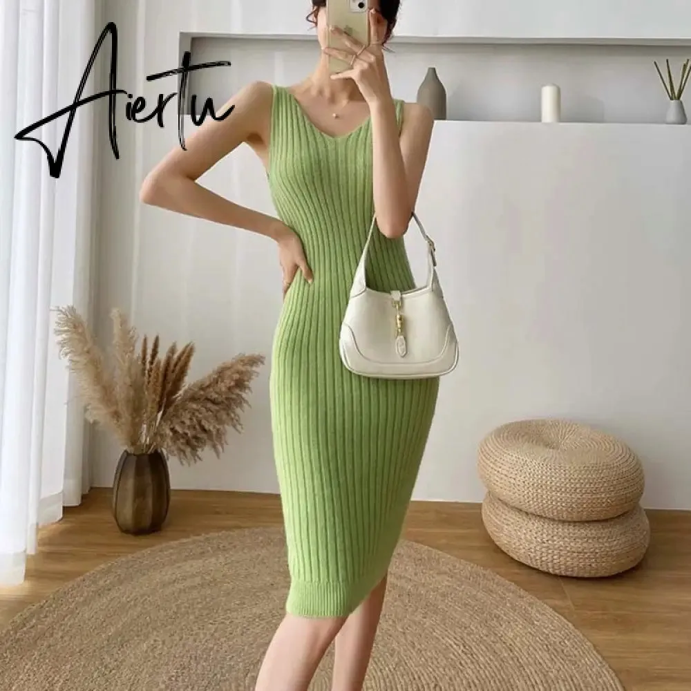 New Fall/Winter Bat Sleeve O-Neck Soft Sweater    Women&#39;s Knitted Vest Long Dress Two-Piece Dress Sets Femme