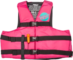 NYLON FLOTATION VEST NEON PINK/TEAL 3X